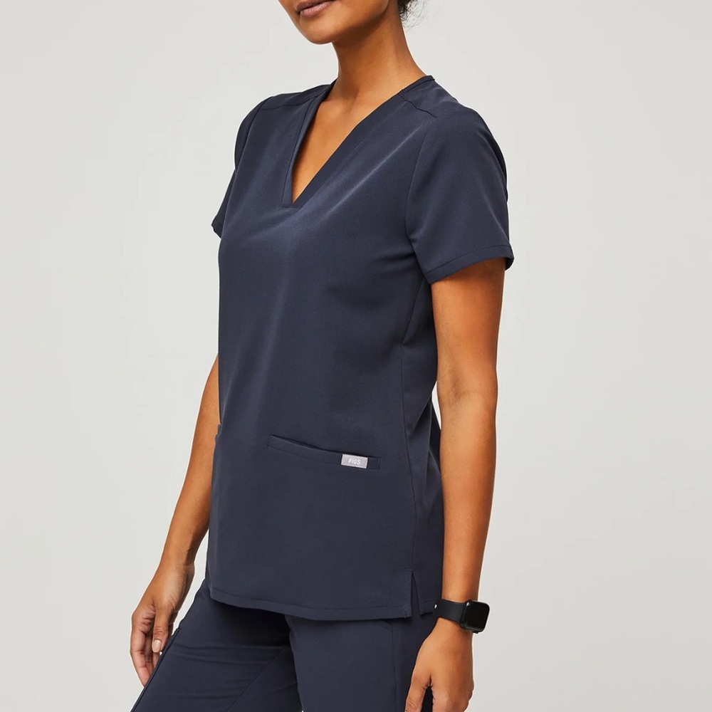 Figs Classic Navy Short Sleeve Top
